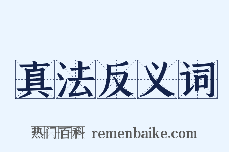 真法反义词是什么意思的图片